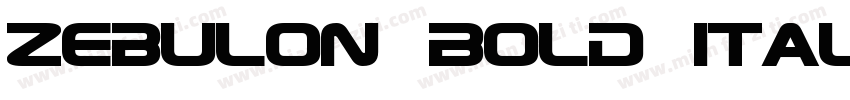 Zebulon Bold Italic字体转换